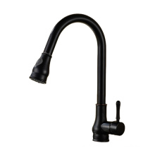 YLK0008-A Черный цвет горячее холодная вода микшер с длинной шеей раковиной кухонная кран